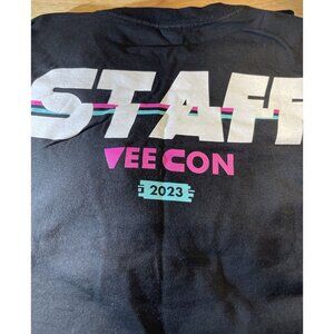Veecon 2023 Black Staff T-Shirt XL 100% Cotton Crewneck Mens Tee